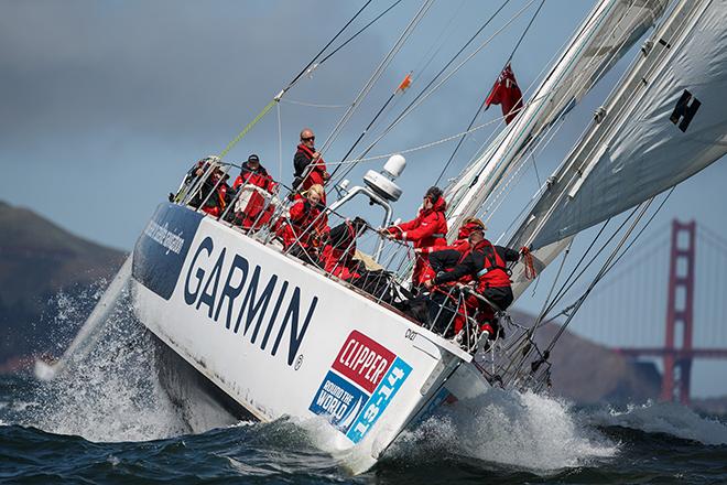 Team Garmin at the start of Race 11 in San Francisco - Clipper Race PSP Logistics Panama 100 Cup © Abner Kingman http://www.kingmanphotography.com